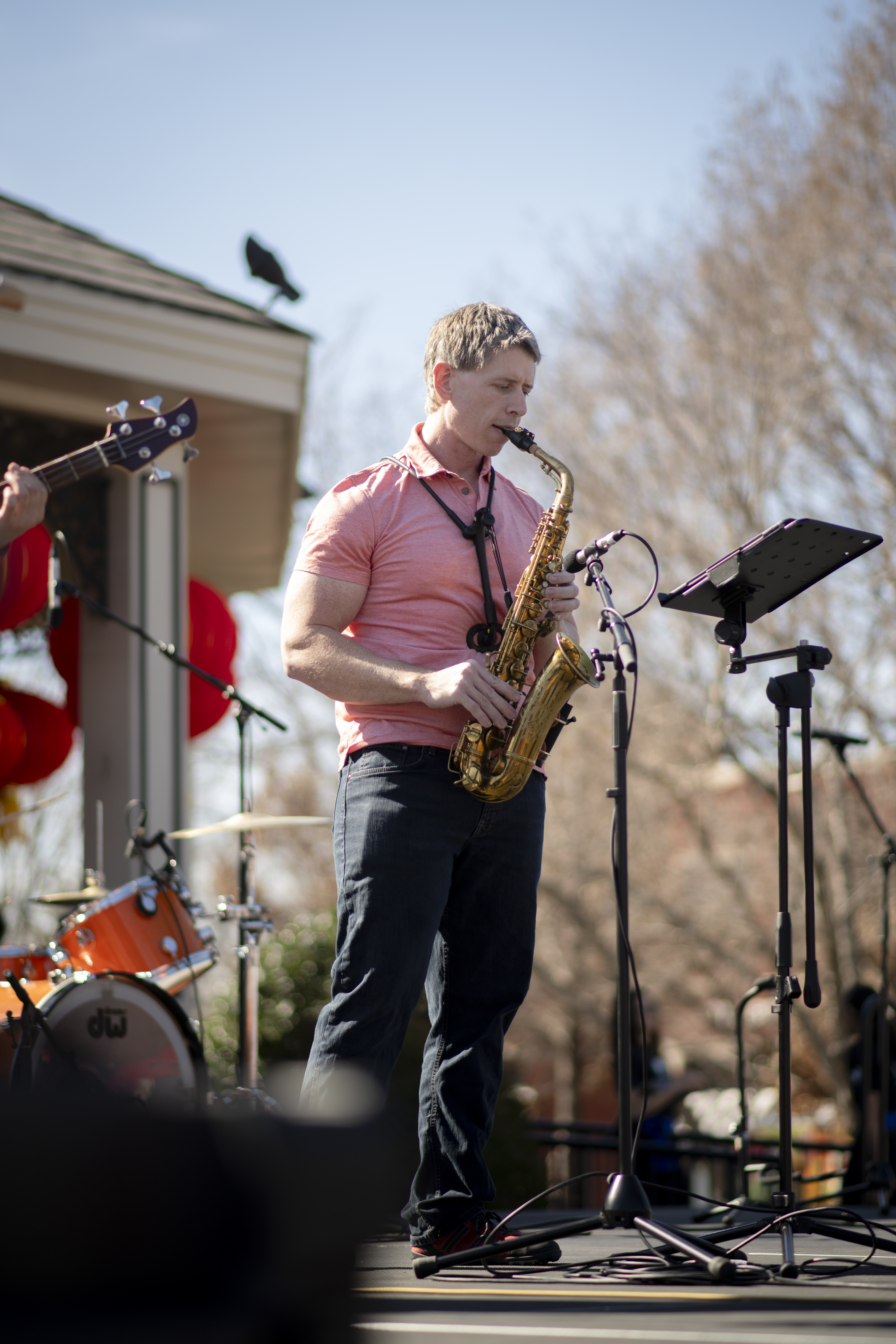 Andrew on saxophone